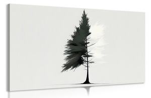 Obraz minimalistický ihličnatý strom