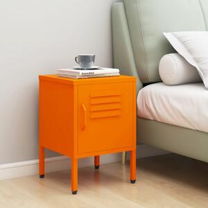 Nočný stolík oranžový 35x35x51 cm oceľ