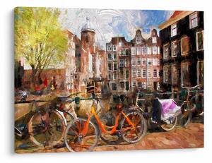 Obraz - Amsterdam, maľba (70x50 cm)