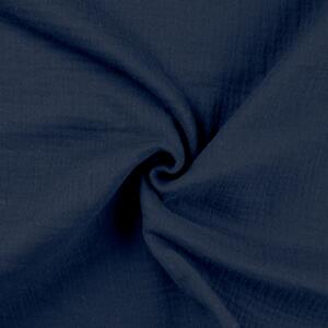 Metráž Dvojitá gázovina/Mušelín - Modrá jeans