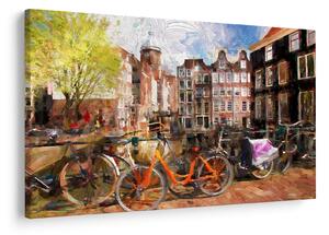 Obraz - Amsterdam, maľba (90x60 cm)