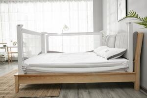 Zábrana na posteľ Monkey Mum® Premium - 150 cm - svetlo šedá