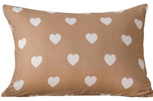 Obliečka na vankúš z mikrovlákna CARAMHEART 50x70 cm, hnedý