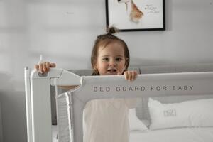 Zábrana na posteľ Monkey Mum® Premium - 150 cm - svetlo šedá