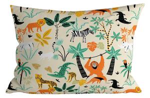 Obliečka na vankúš z mikrovlákna JUNGLE FRIENDS 70x90 cm, farebný