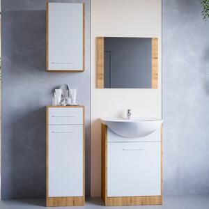 MEBLINE Kúpeľňový nábytok NICO dub artisan / biela