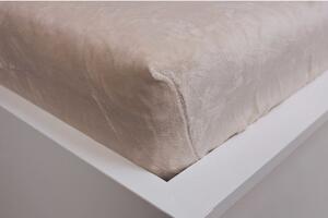 Krémovobiela napínacia plachta z mikroflanelu 180x200 cm Basic – Jerry Fabrics