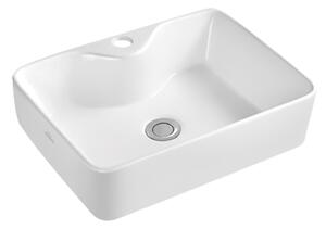 Invena Patras, umývadlo na dosku 49x38x13 cm, biela, INV-CE-46-001-W