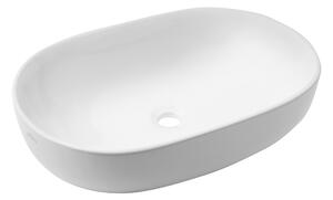 Invena Teja, umývadlo na dosku 600x420x145 mm, biela lesklá, INV-CE-09-001-C