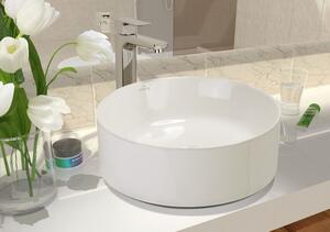 Invena Kos, keramické umývadlo na dosku 415x415x135 mm, biela lesklá, INV-CE-38-001-C