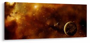 Obraz - Planéty s hmlovinou (120x50 cm)