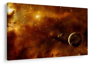 Obraz - Planéty s hmlovinou (90x60 cm)