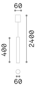 Závesné svietidlo 1x GU10 alabastrová IP20 Ideal Lux LOOK 361192