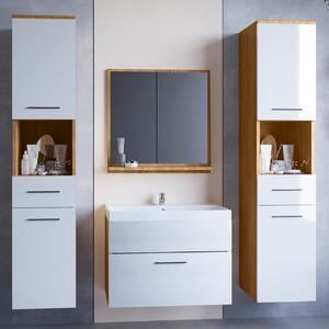MEBLINE Kúpeľňový nábytok LUPO MAX dub artisan / biely lesk