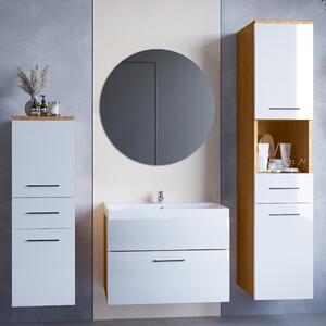 MEBLINE Kúpeľňový nábytok LIPSY dub artisan / biely lesk