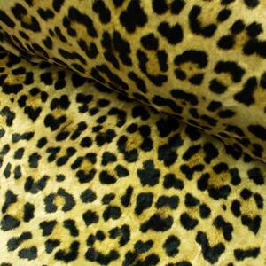 Metráž Zamat Velvet digital - Leopard žltá