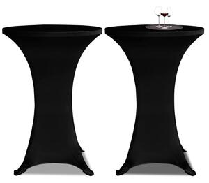 Obrusy na stojaci stôl 4 ks čierne Ø80 cm naťahovacie