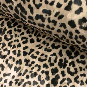 Metráž Zamat Velvet digital - Leopard béžová