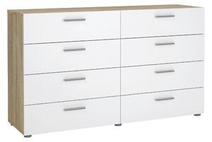 KOMODA, farba duba, biela s vysokým leskom, 140/81,7/40 cm Livetastic - Komody, Online Only
