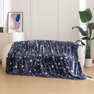 Mikroplyšová deka STARLIGHT, tmavomodrá Rozmer: 150 x 200 cm
