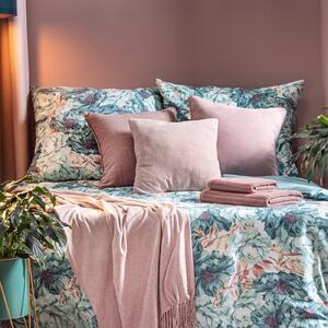 Romantická posteľná bielizeň AVINION z bavlny s motívom kvetín Zelená