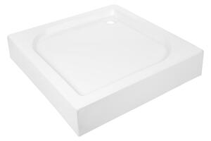 Invena Invena, akrylátová sprchová vanička 80x80x16 cm, bez sifónu, biela lesklá, INV-AK-80-K83-P