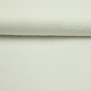 Metráž Bavlna popelín - Vyšívaný sloník - maslová