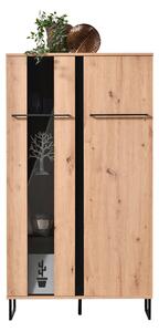 KOMODA, čierna, farba duba, 84,5/153,5/35 cm Xora - Obývacie zostavy