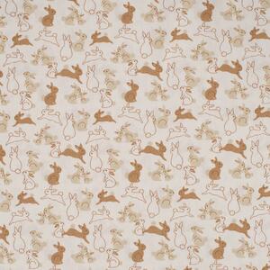 Metráž Bavlna Organic - Zajačiky na maslovom