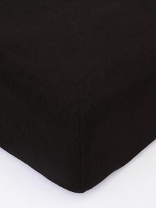 Froté plachta 90 × 200 cm - tmavo hnedá