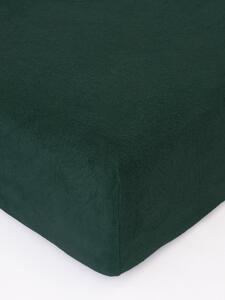 Froté plachta 140 × 200 cm - tmavo zelená