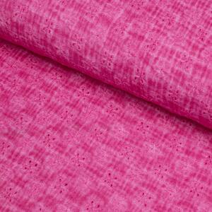 Metráž Mušelín Madeira Batika - Ružová magenta