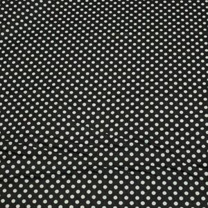 Metráž Bavlna vzorovaná - Biele bodky (3 mm) na čiernom