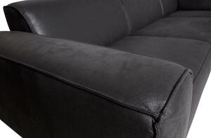 Čierna Semišová rohová pohovka Statement – ľavý roh 77 × 274 × 210 cm BEPUREHOME