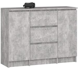 Komoda K100 2D 3SZ betón