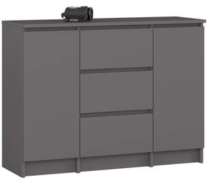 Komoda K100 2D 3SZ sivá