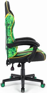 Hells Herná stolička Hell's Chair 1005 Cube zelená a čierna