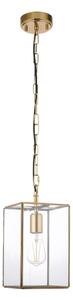 Endon 119142 - Luster na reťazi HAMMOND 1xE27/10W/230V 17x17 cm mosadz