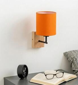 Brilagi - Nástenné svietidlo NUBILA WOOD 1xE27/25W/230V dub/čierna/oranžová