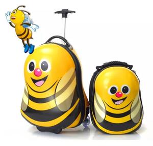 MPMAX Detský kufor na kolieskach včielka + batoh Zadarmo