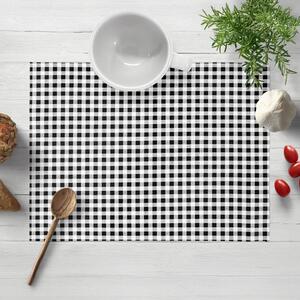 Biante Bavlnené prestieranie na stôl Sandra SA-060 Čierno-biele kocky 30x40 cm