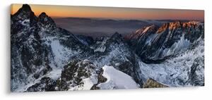 Obraz - Východ slnka v horách (120x50 cm)