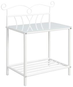 NOČNÁ SKRINKA, číra, biela, 53/60/30 cm Carryhome - Nočné stolíky