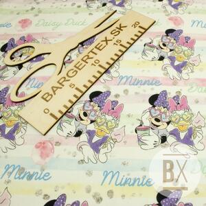 Metráž Teplákovina digital - Minnie&Daisy pastel