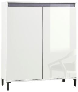 VYSOKÁ KOMODA, biela, biela s vysokým leskom, 100/110/40 cm Xora - Obývacie zostavy, Online Only