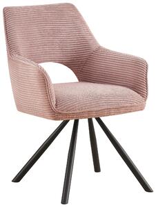 STOLIČKA S PODRÚČKAMI, železo, kord, pink Hom`in - Stoličky