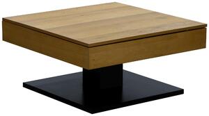 KONFERENČNÝ STOLÍK, čierna, farba duba, drevo, kompozitné drevo, 75/75/38 cm Boxxx - Stolíky do obývačky