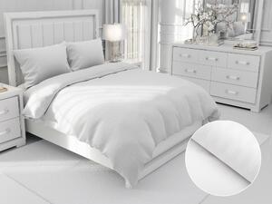 Biante Damaškové posteľné obliečky Atlas Grádl DM-010 Biele - pásiky 1 cm Jednolôžko 140x200 a 70x90 cm