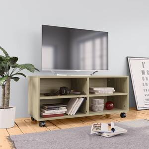 TV skrinka s kolieskami, dub sonoma 90x35x35cm kompozitné drevo
