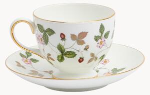 Šálka na čaj's podšálkou z jemného kostného porcelánu Wild Strawberry